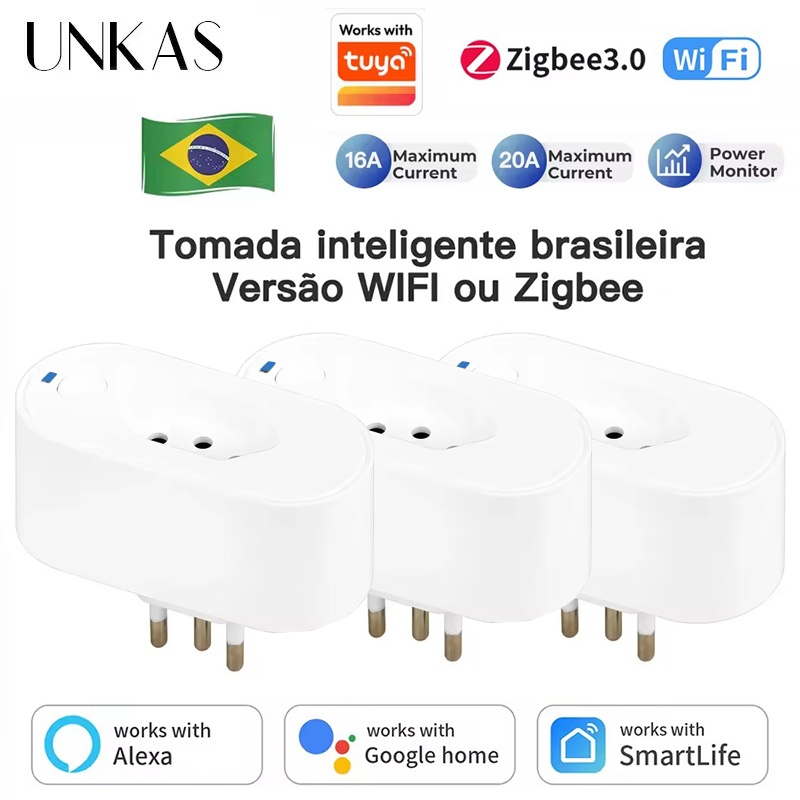 Home Cinema Alexa - UNKAS Kompatibel mit Tuya Brasilien-Stecker WLAN