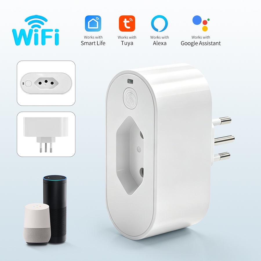 Home Cinema Alexa - Tuya WiFi Smart Plug-Steckdose mit Leistungsüberwachung,